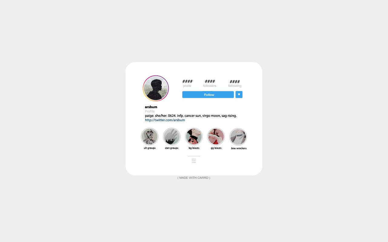 Carrd profile picture for @virtuoso